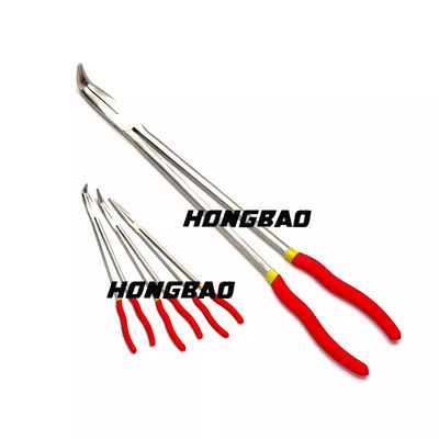 16&quot; 90 Degree Bent Needle Nose Pliers Long Nose Angled Clip Curve
