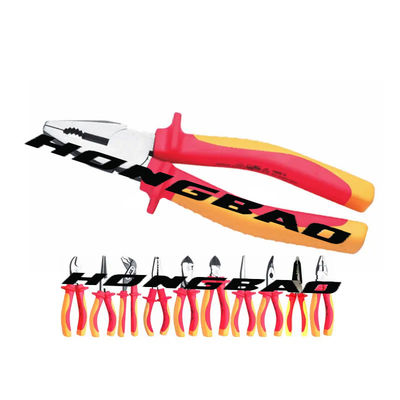 1000V VDE Insulated Tools Pliers Electrical Combination Pliers 6 7 8&quot; Ergonomic Grip Handle