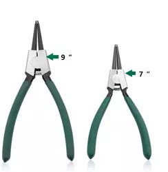 Heavy Duty External Straight Circlip Pliers Inside Bent Jaw For Ring Remover