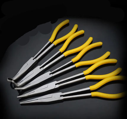 11 Inch Bent Nose Pliers Long Angled Needle Nose Pliers 20 Degree Clip Curve