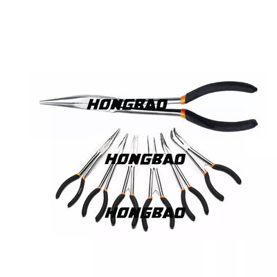 11&quot; 20 Degree Angled Clip Curve Long Reach Bent Nose Pliers For Jewellery Making Kit