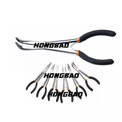 Bent Long Nose Pliers Bent 90 Degree Angled Curve  Long Reach Circlip Pliers
