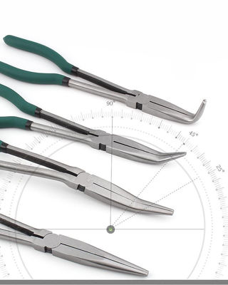 11 8-Inch End Cutting Long Reach Pliers Tools Clamping With Flat Smooth Clip