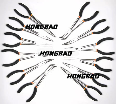 11 8-Inch End Cutting Long Reach Pliers Tools Clamping With Flat Smooth Clip