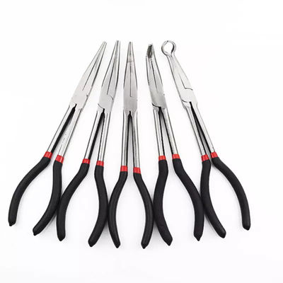 11 8-Inch End Cutting Long Reach Pliers Tools Clamping With Flat Smooth Clip