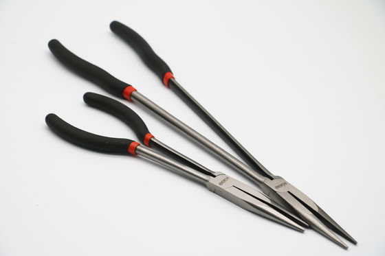 45 Degree Angle Needle Nose Pliers Long Reach Bent Chain Nose Pliers 16&quot;