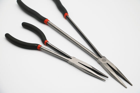 45 Degree Angle Needle Nose Pliers Long Reach Bent Chain Nose Pliers 16&quot;