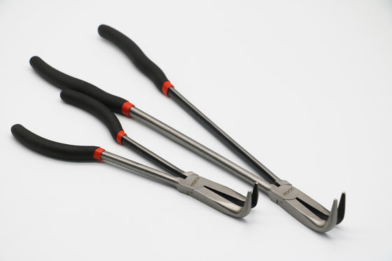 16&quot; 90 Degree Bent Needle Nose Pliers Long Nose Angled Clip Curve