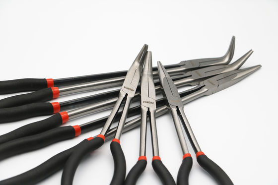 16&quot; 90 Degree Bent Needle Nose Pliers Long Nose Angled Clip Curve