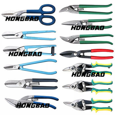 8 10 12 14&quot; Red And Green Tin Snips Long Tin Snips