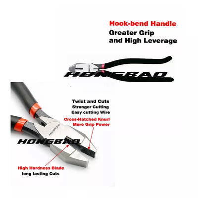8&quot; 9&quot; 9.5&quot; Electrical Insulated Combination Plier Heavy Duty Lineman Diagonal Side Cutter