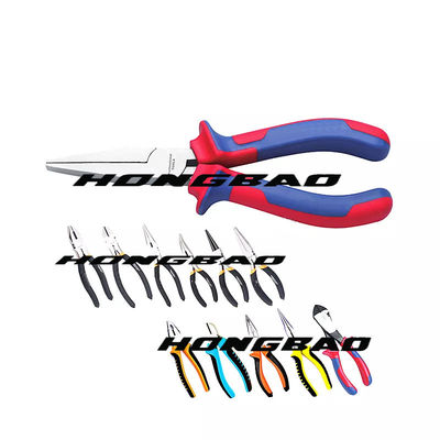 7&quot; 8&quot; Precision Long Nose Pliers 200mm 170mm 160mm Straight Side Cutter Stripping Crimp Soft Handle