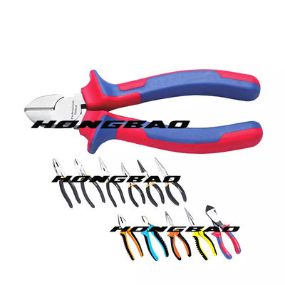 7&quot; 8&quot; Precision Long Nose Pliers 200mm 170mm 160mm Straight Side Cutter Stripping Crimp Soft Handle