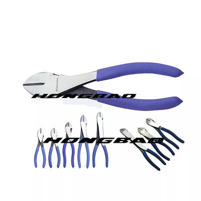 4-1/2 In. 6-1/2 7&quot; Diagonal Wire Cutters Big Head Side Cutting Bent Body Chrome Vanadium Steel