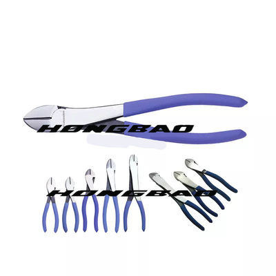 4-1/2 In. 6-1/2 7&quot; Diagonal Wire Cutters Big Head Side Cutting Bent Body Chrome Vanadium Steel