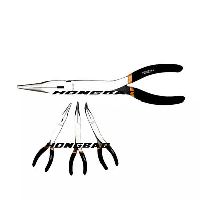 11&quot; 160mm 170mm 200mm Long Nose Pliers 6 Inch 8 Inch Straight Middle Clip Long Reach
