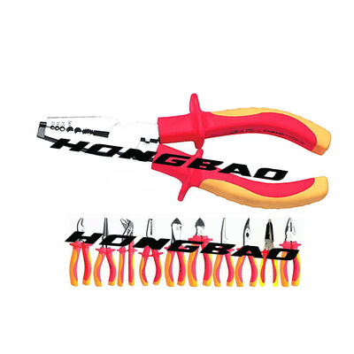 1000V VDE Insulated Tools Pliers Electrical Combination Pliers 6 7 8&quot; Ergonomic Grip Handle