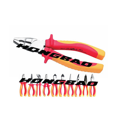 6&quot; 1000V Insulated Long Nose Pliers 150mm CRV AC Electrical Holding Flat Nose Smooth Edge