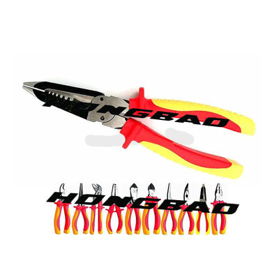 8&quot; 200mm 1000V VDE Hand Tools Set Insulation Stripping Pliers Cable Crimping Pliers