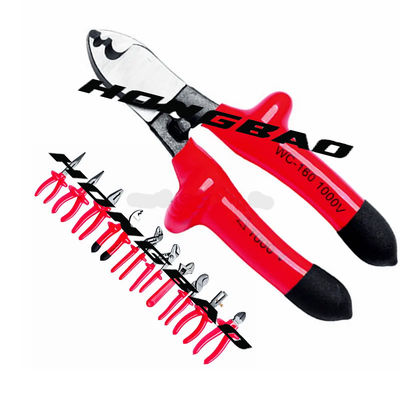 6 8&quot;1000V Voltage Insulated Dipped Handle Side Cutter Pliers CR-V 1000V AC Electrical Side Cutter Diagonal Pliers