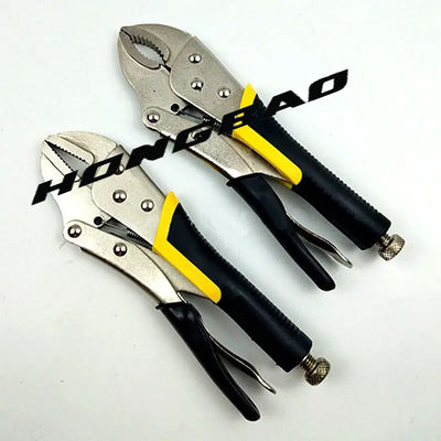 5 7 10'' Curved Jaw Locking Pliers With Wire Cutter Trigger Round Opening Clamp Press Vise Grip