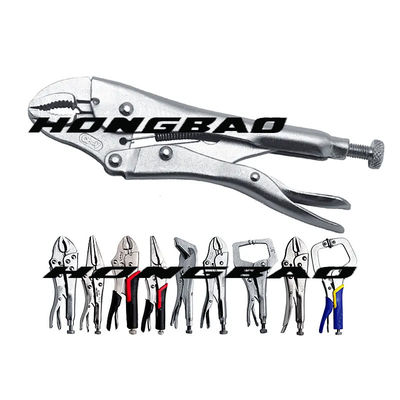 5 7 10'' Curved Jaw Locking Pliers With Wire Cutter Trigger Round Opening Clamp Press Vise Grip