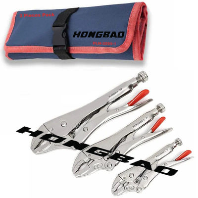 5 7 10'' Curved Jaw Locking Pliers With Wire Cutter Trigger Round Opening Clamp Press Vise Grip