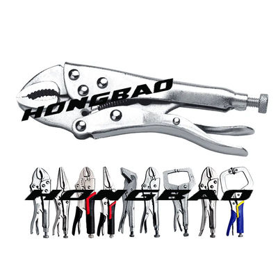5 7 10'' Curved Jaw Locking Pliers With Wire Cutter Trigger Round Opening Clamp Press Vise Grip